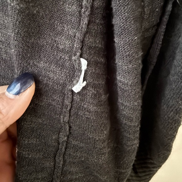 Eileen Fisher Charcoal Open Front Cardigan, no size tag, no materials tag - Picture 5 of 7